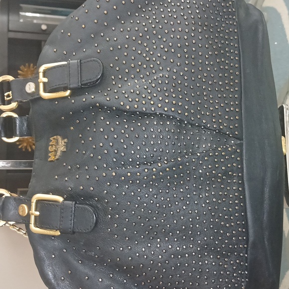 MCM Black Studded Women's Bag - Picture 4 of 13